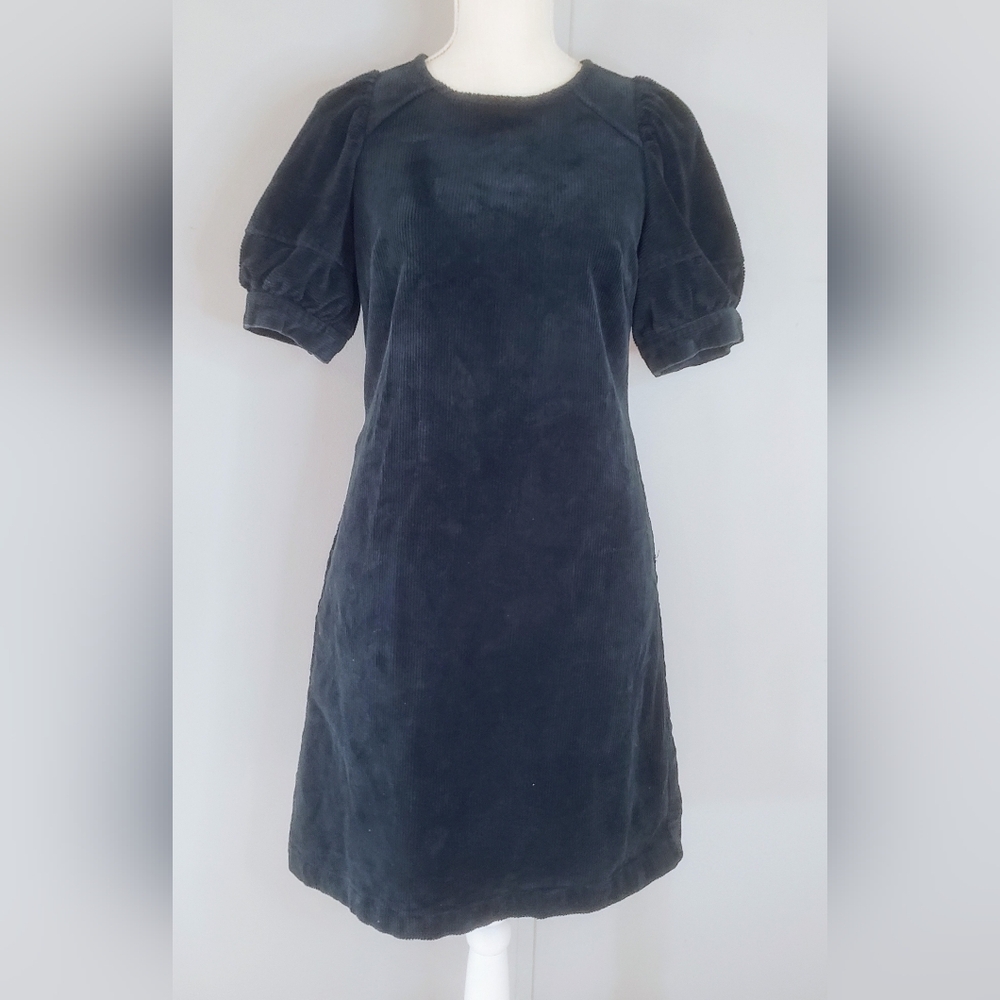 Universal Thread Green Corduroy Puff Sleeve Dress - Picture 2 of 15
